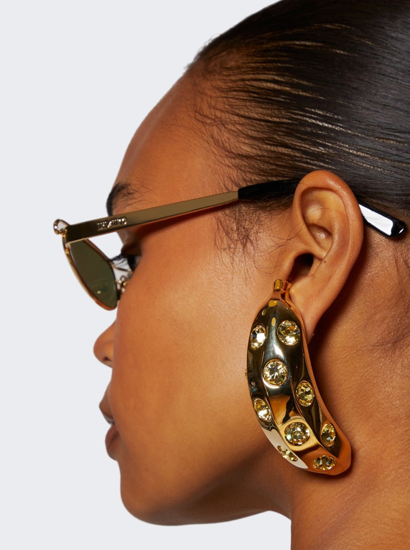 Shop Jacquemus The Banana Earrings Gold