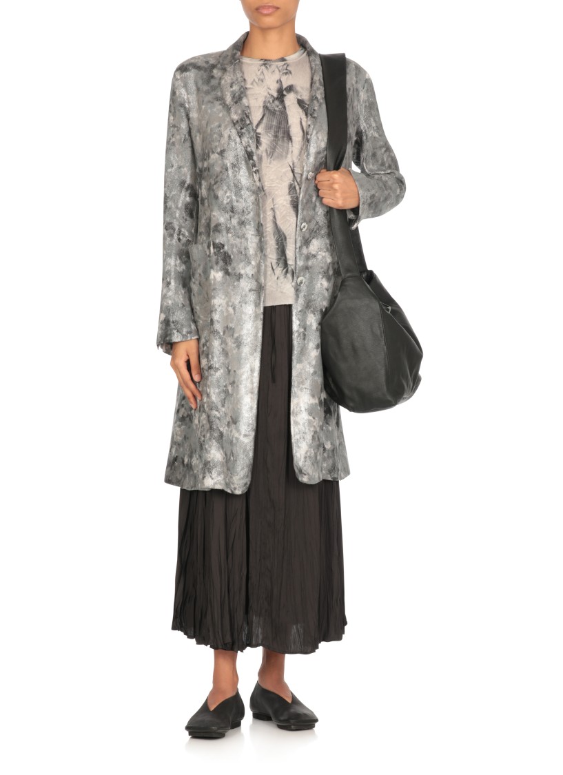 Shop Avant Toi Grey Silk Blend T-shirt