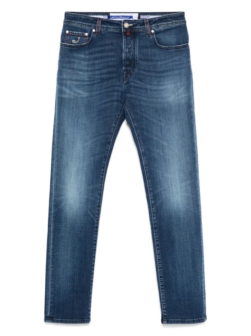 Jacob Cohen Blue Cotton Slim Men Jeans In Blue