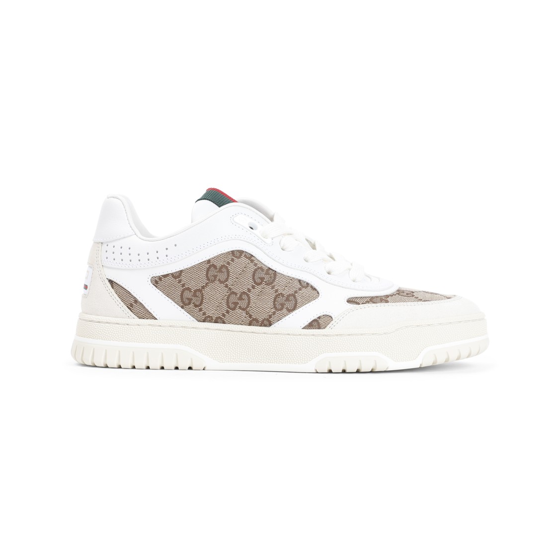 Gucci Re-web Trainer In Original Gg Canvas Women In White