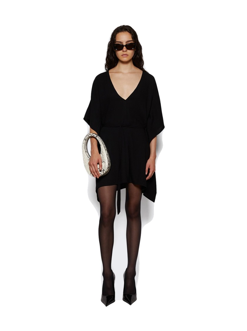 Wardrobe.nyc Kaftan Mini Dress In Black