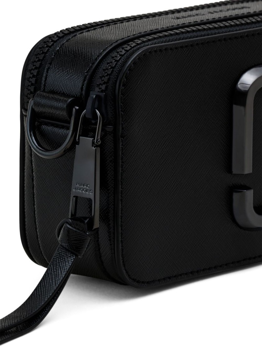 Marc Jacobs Snapshot Dtm Saffiano Leather Crossbody Bag In Black