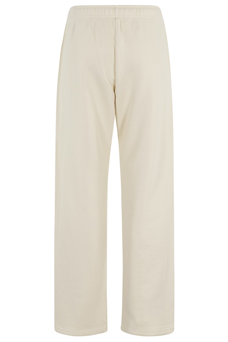 Shop Autry Cream Cotton Jogger Pants With Embroidered Logo In Neutrals