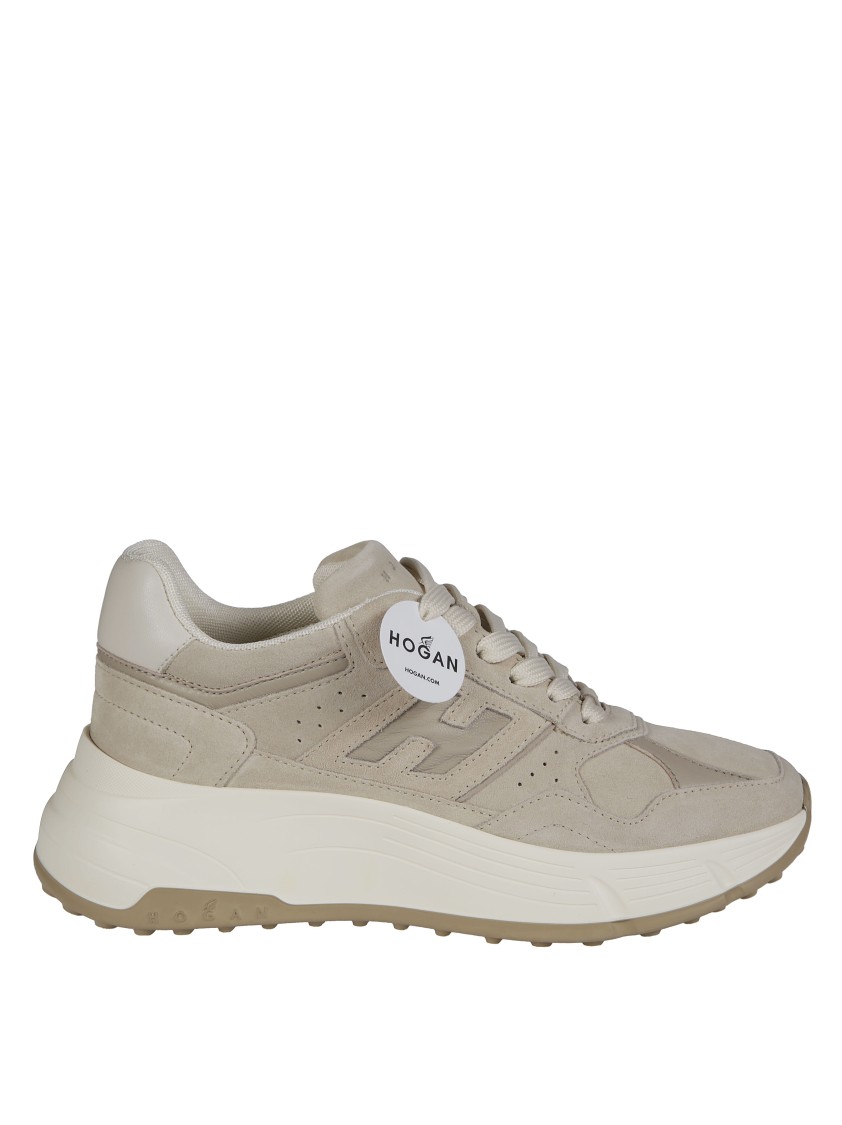 Hogan Sole Suede And Leather Sneakers