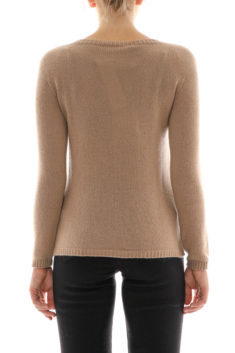 Max Mara Giorgio Sweater In Camel Cashmere In Brown