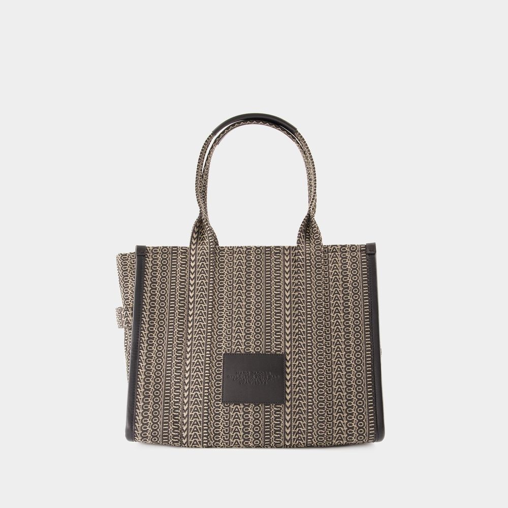 Shop Marc Jacobs The Large Tote - Cotton - Beige In Grey