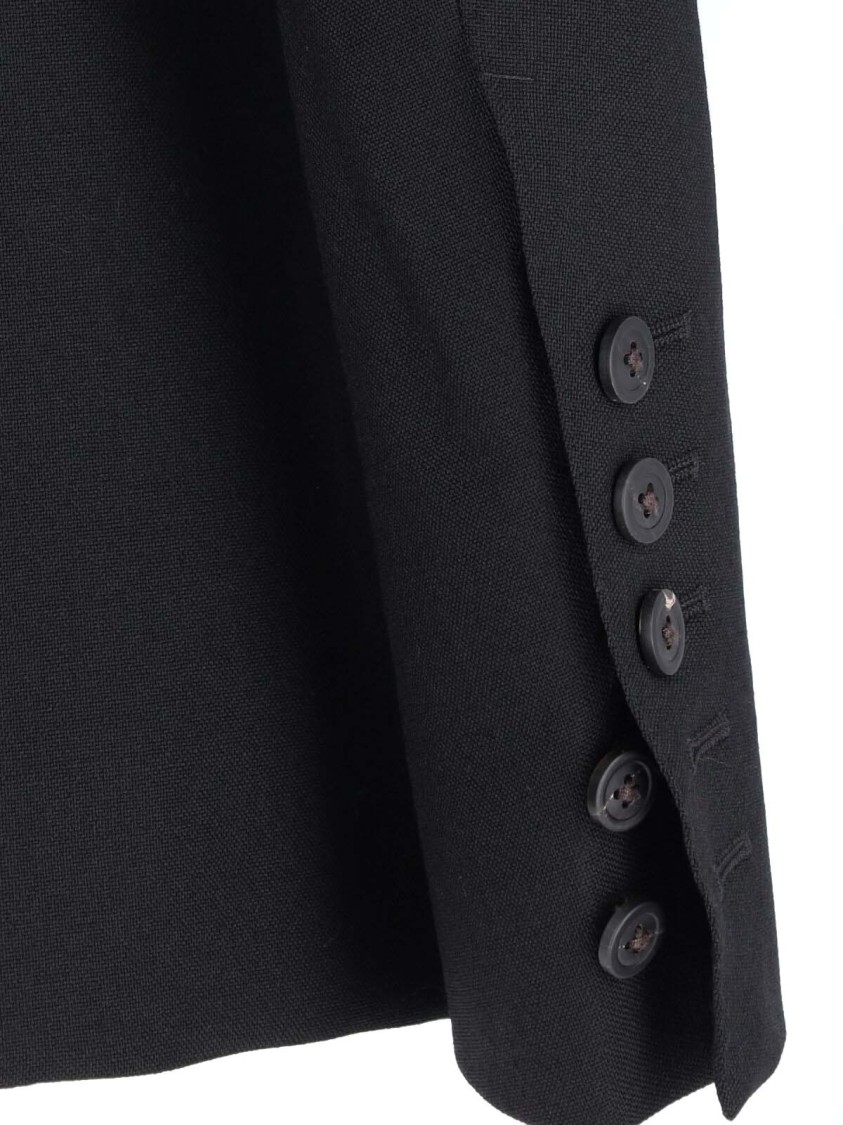 Rick Owens Tailored Jacket With Notched Lapel And Back Vent In Black