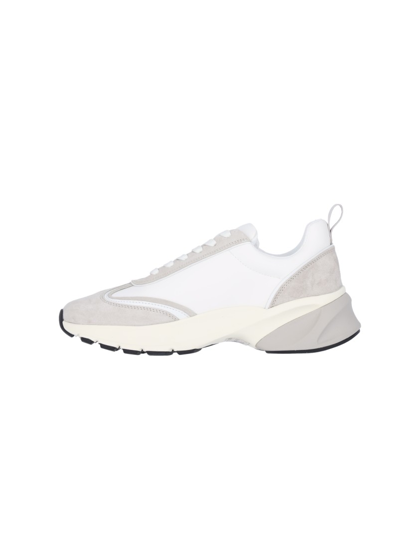 Shop Tory Burch White Leather 'good Luck' Sneakers – White