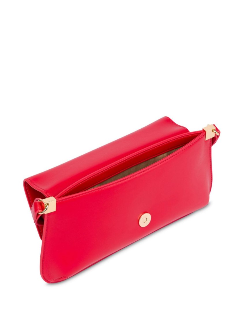 LOVE MOSCHINO LOVE MOSCHINO STRUCTURED RED SHOULDER BAG