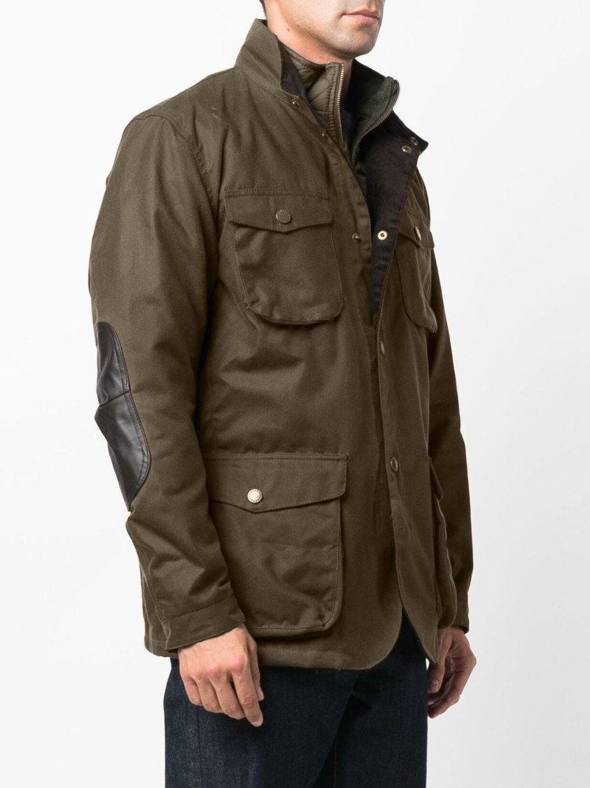 Barbour Collared Field Jacket In Black