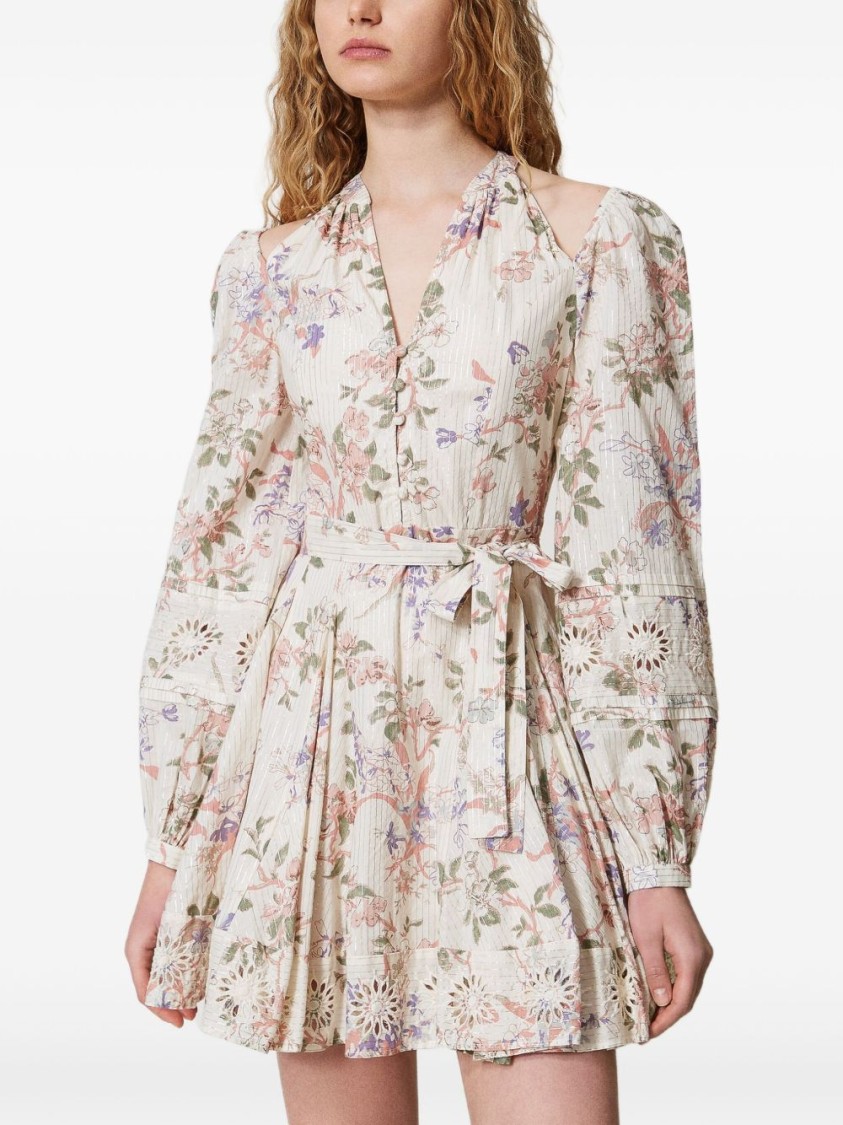 Shop Twinset Twin-set Multicolour Floral Mini Dress