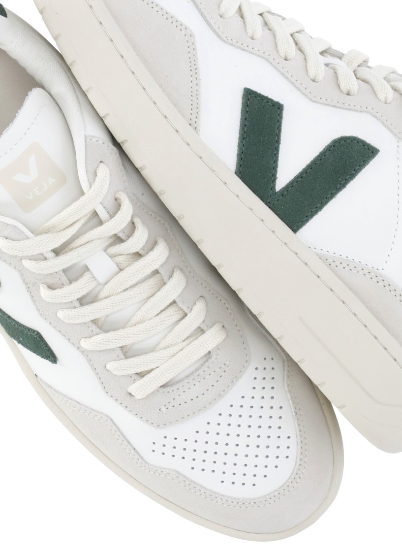 Shop Veja White V-90 Sneakers