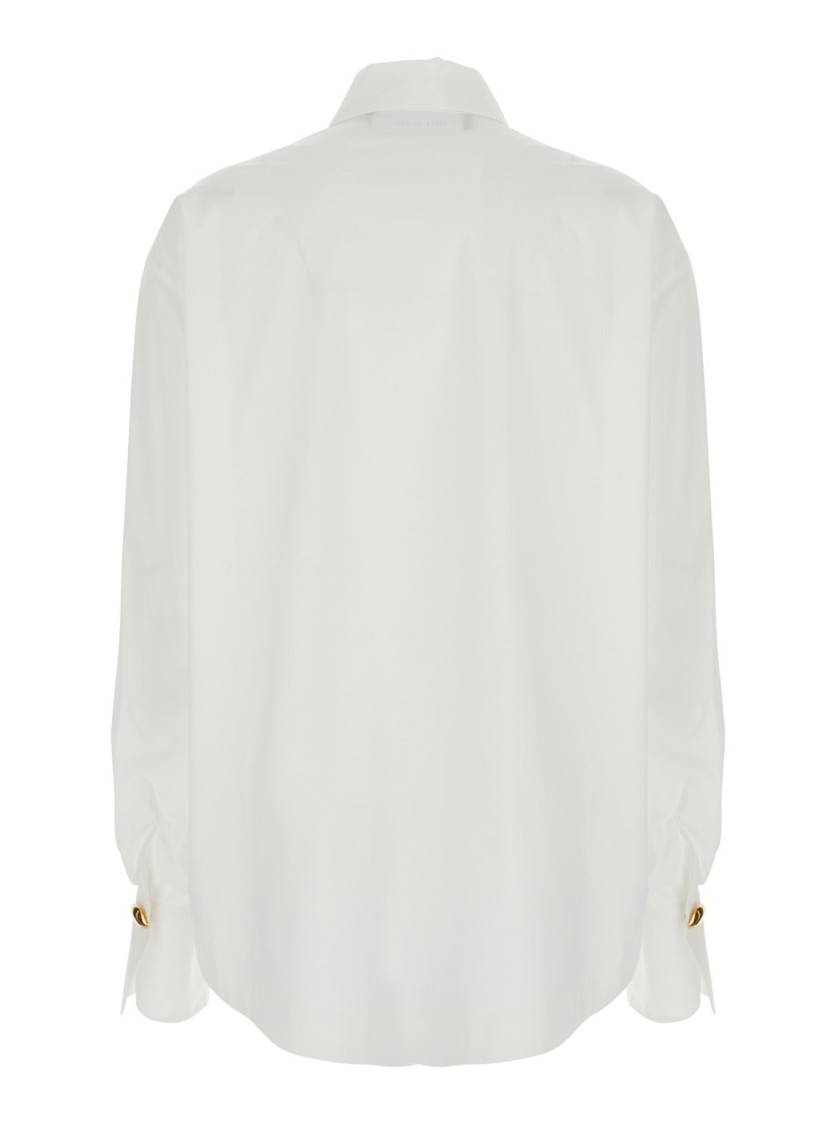Shop Federica Tosi Over Shirt Para' Canvas In White