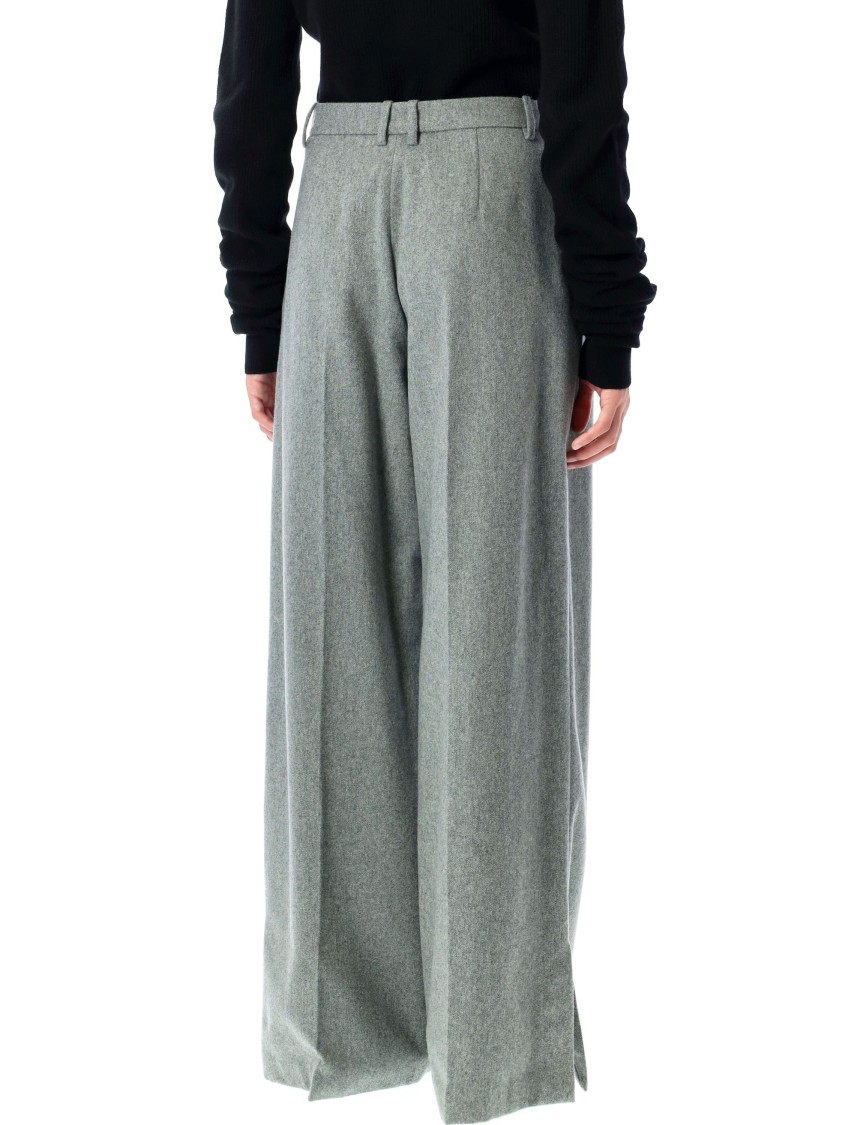 Shop The Garment Wide-leg Mille Trousers With Pleated Front In Grey