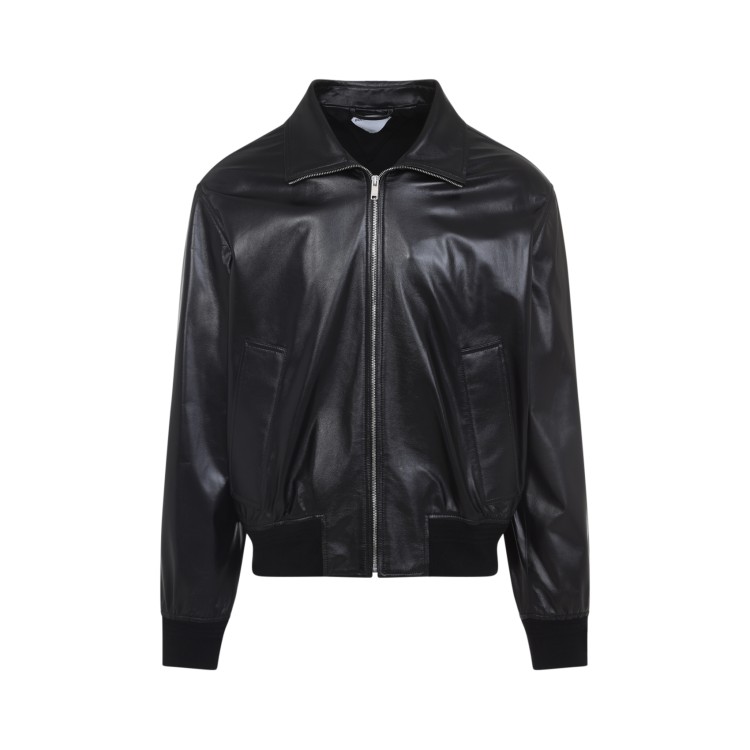 レザージャケット・コート Bottega Veneta Black Nappa Leather Jacket Leather jacket in black - Bottega Veneta | Mytheresa