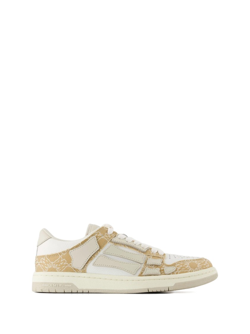 Amiri Men's Skel Low Leather And Ma Quad Sneakers