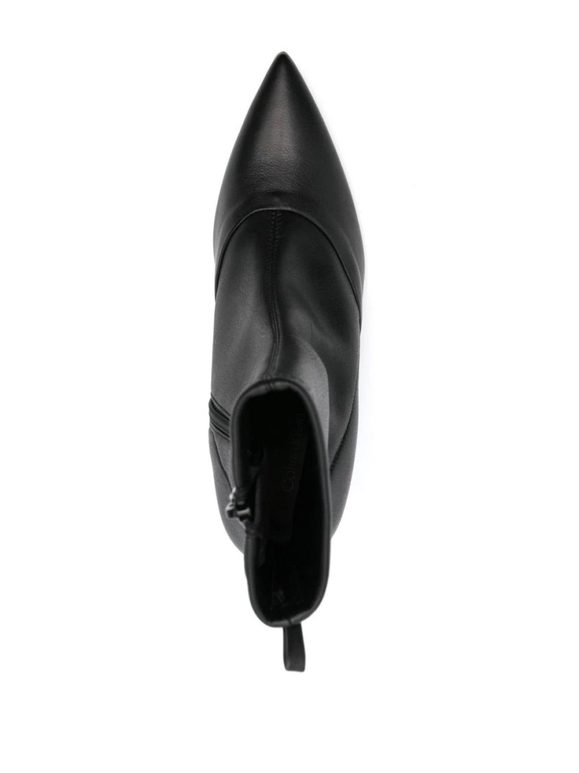Calvin Klein Geo Stil Stretch Ankle Boot In Black