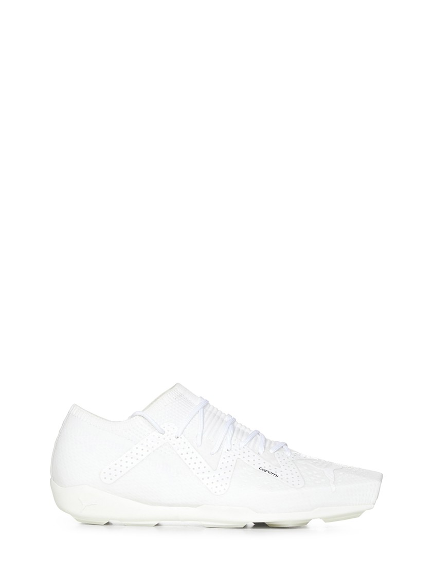 Coperni Minimalist White Sneakers With Unique Square Toe In White