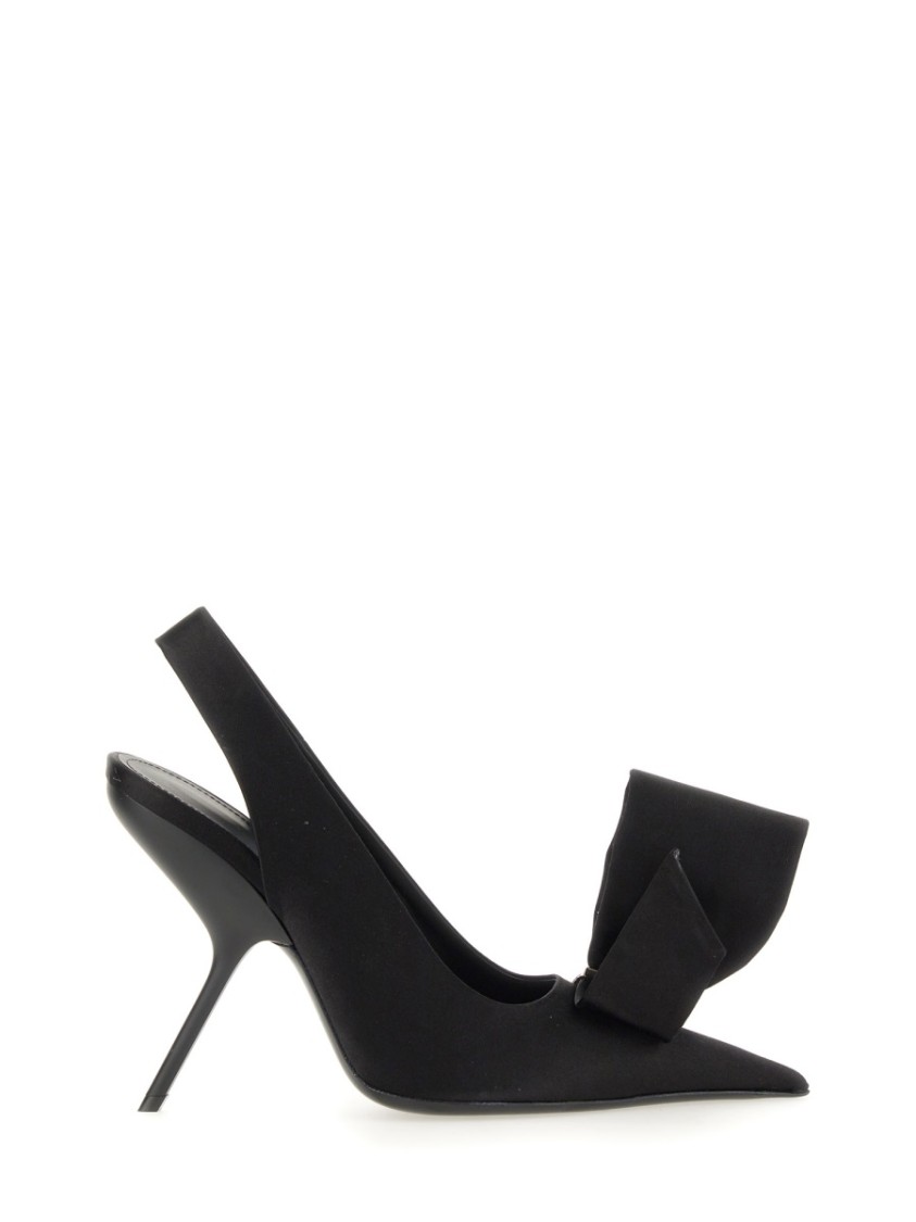 Shop Ferragamo Asymmetrical Bow Sandal