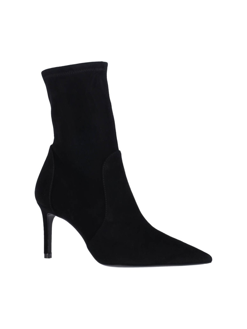 Stuart Weitzman Stuart Power Ankle Boots – Black In Black