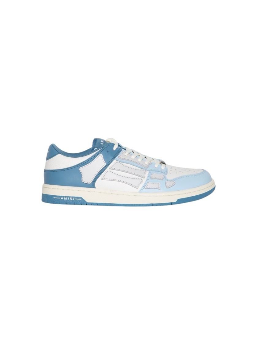 Shop Amiri Collegiate Skel Top Low Sneaker Blue White Grey