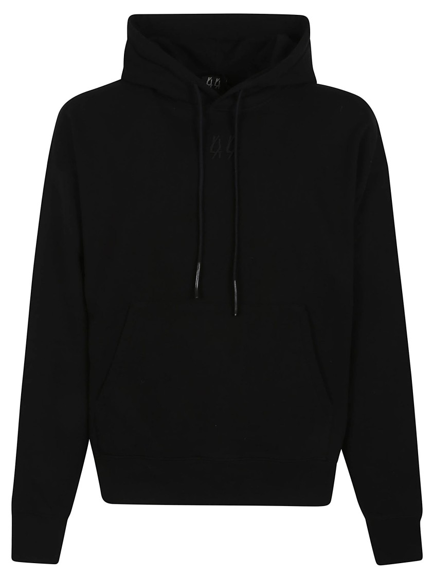 44 Label Group Faded Gen Graphically Printed Black Hoodie With Drawstring In Black