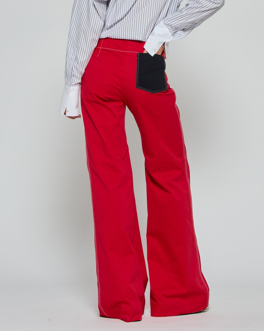 Serena Bute Flare Trouser With Contrast Pockets