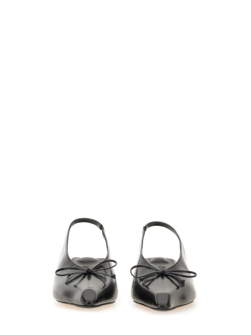 Jacquemus Les Low Cubisto 35 Leather Slingback Pumps In Black