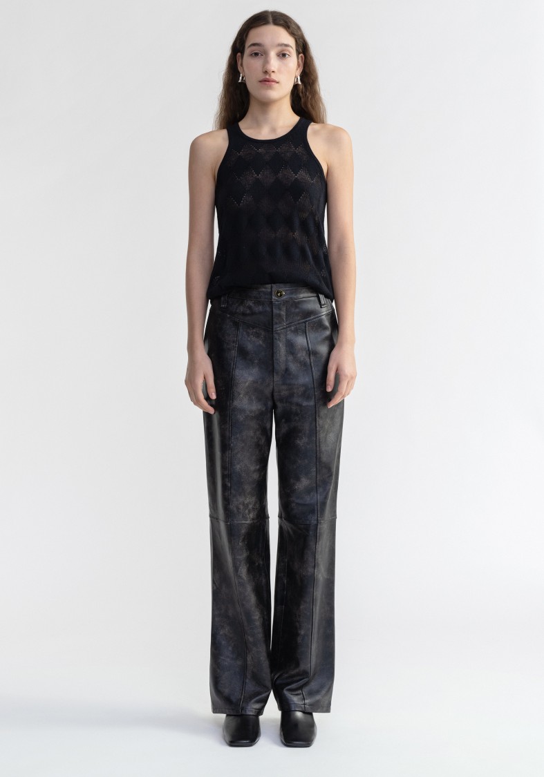 AERON AERON KISMET - DIAMOND KNIT RACER NECK TOP 
