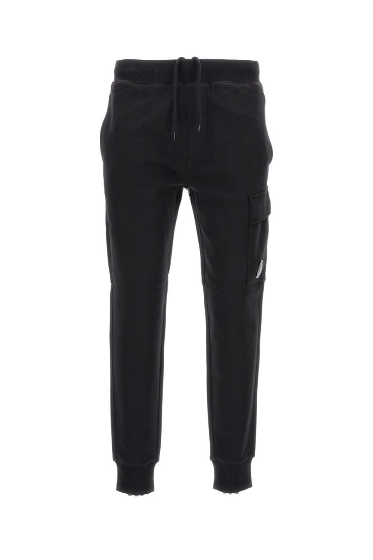 C.p. Company Cargo Pants With Drawstring Waist In Black