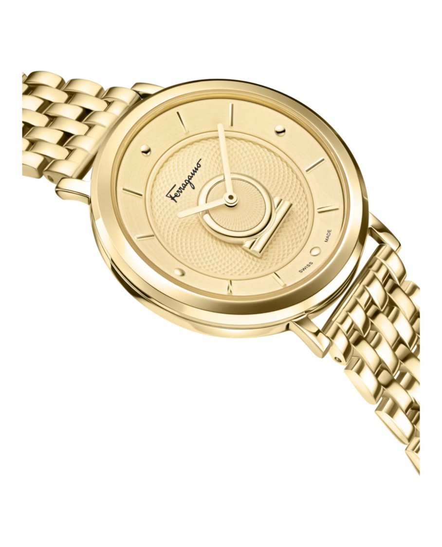 Ferragamo Minuetto Bracelet Watch In Gold