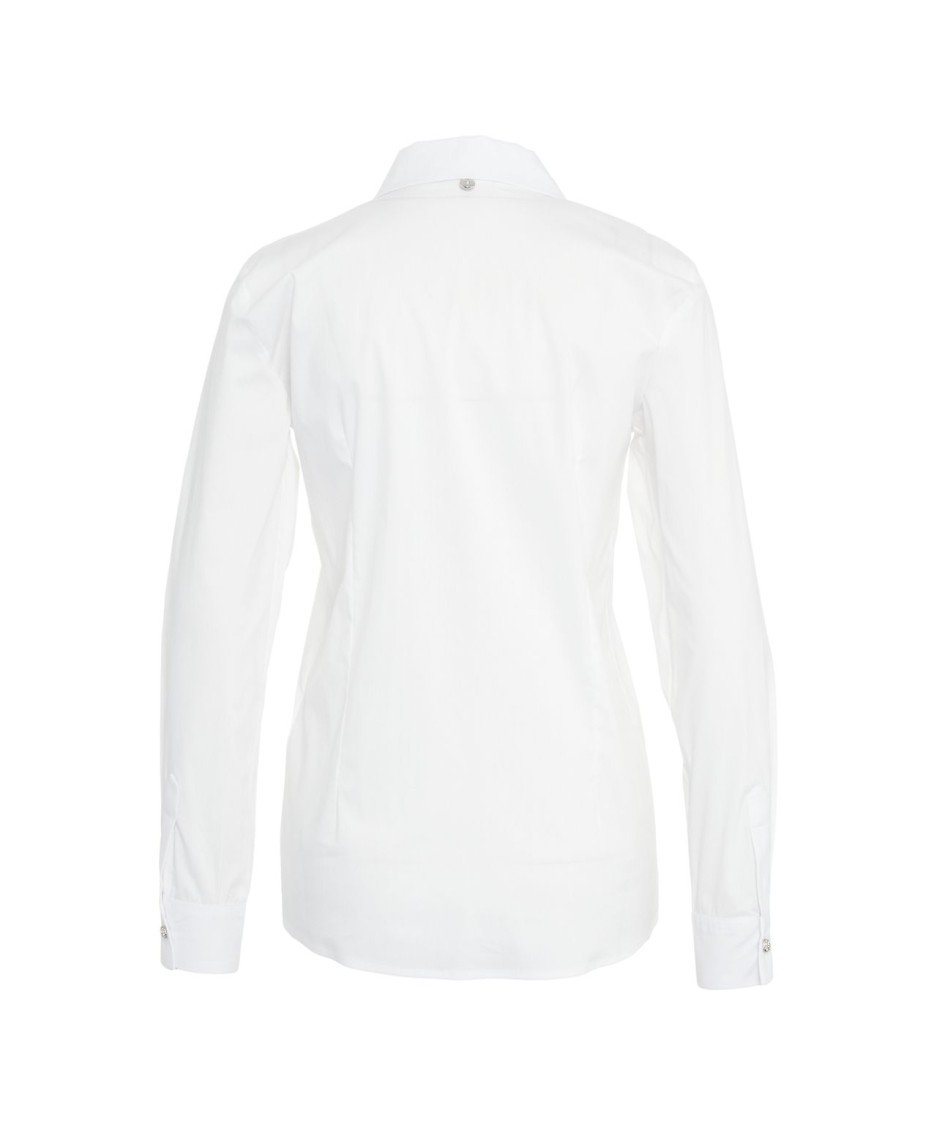 Shop Liu •jo Liu Jo White Shirt With Decorative Button Closures