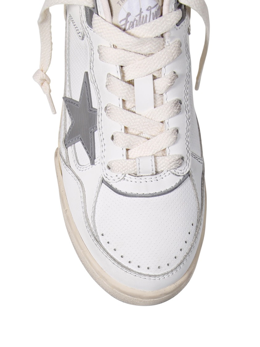 Golden Goose Leather Sneakers With Star Detail In Multi