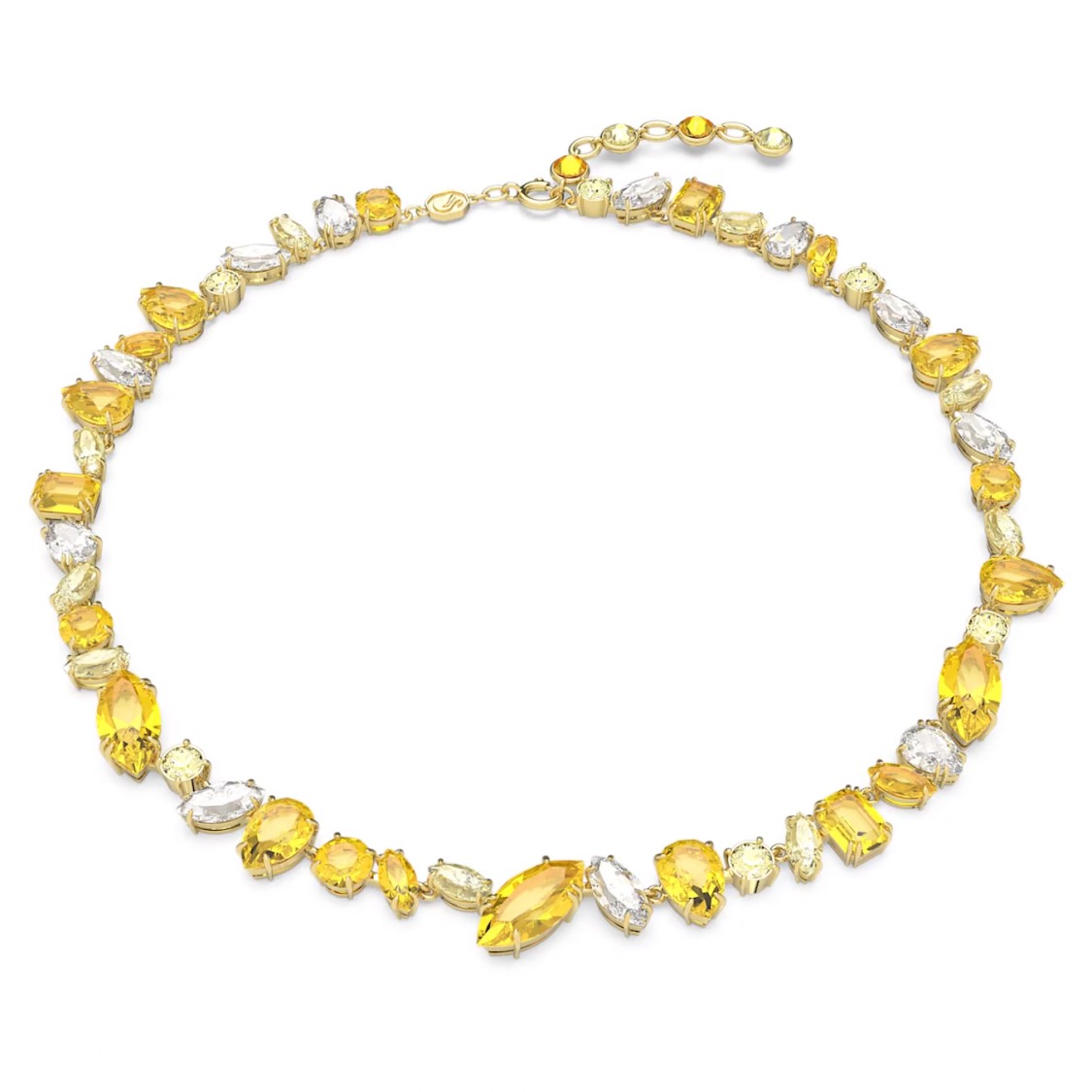 Swarovski Gold-tone Plated Necklace With Crystal Arrangement