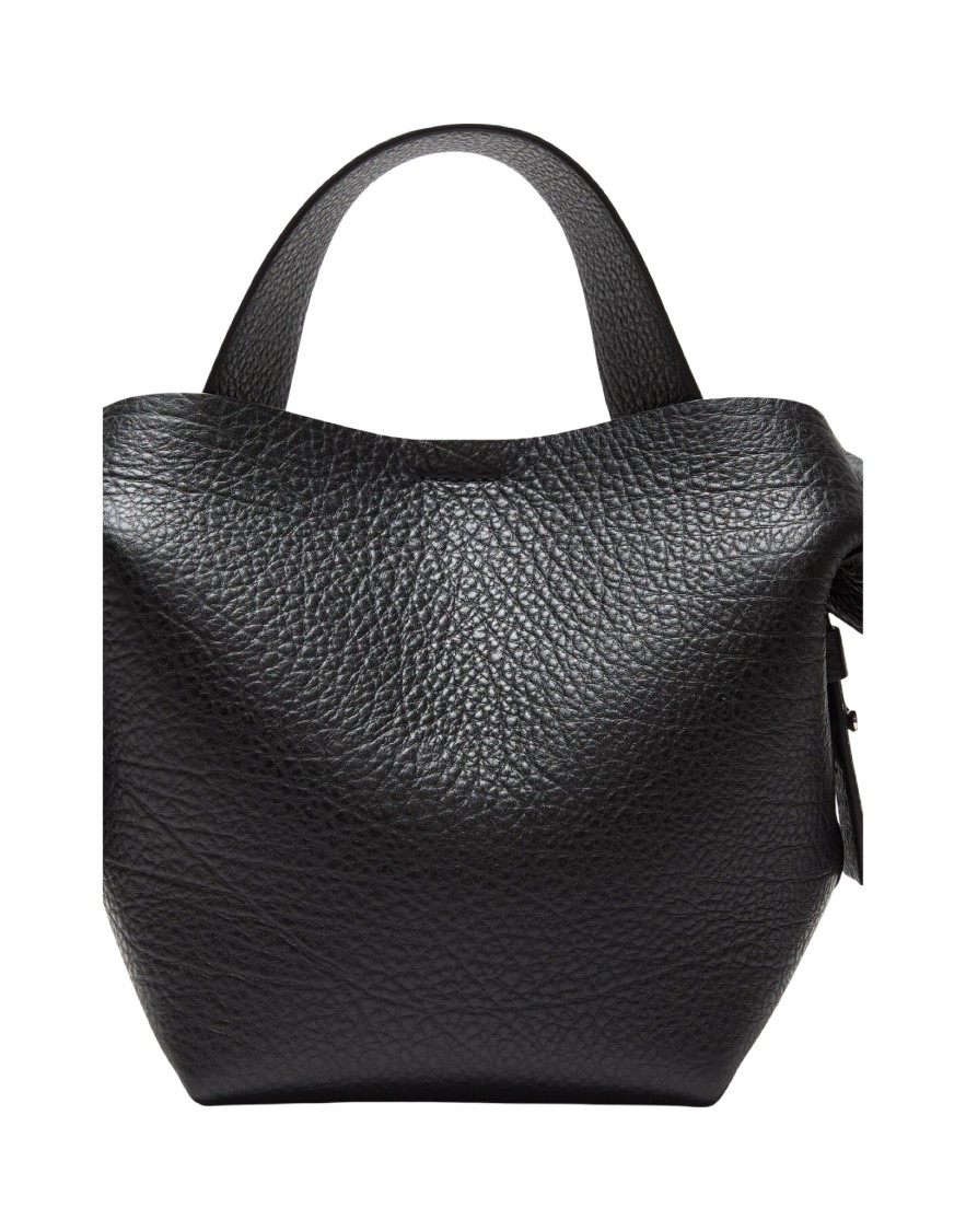 Acne Studios Mini Grainy Leather Shoulder Bag In Black