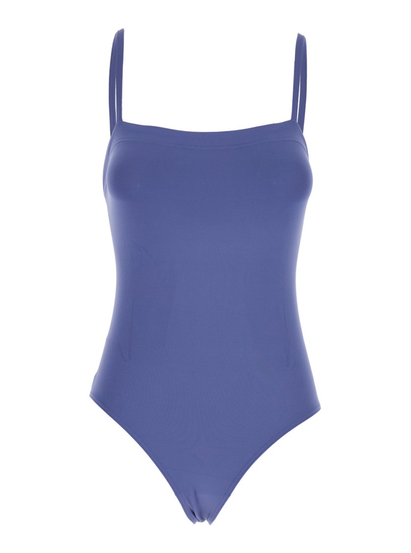 Eres Aquarelle' Blue Swimsuit With Square Neck