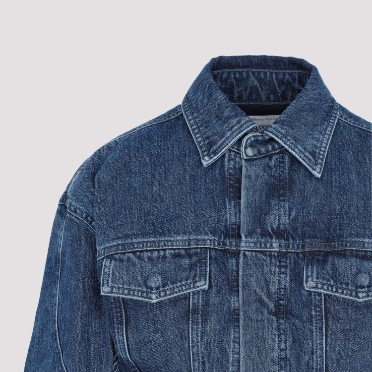 ダウンジャケット・コート OFF-WHITE WOMEN Motorcycle Hole Crop Jacket Blue Off-White Blue Motorcycle Hole Crop Jacket | THE LIST