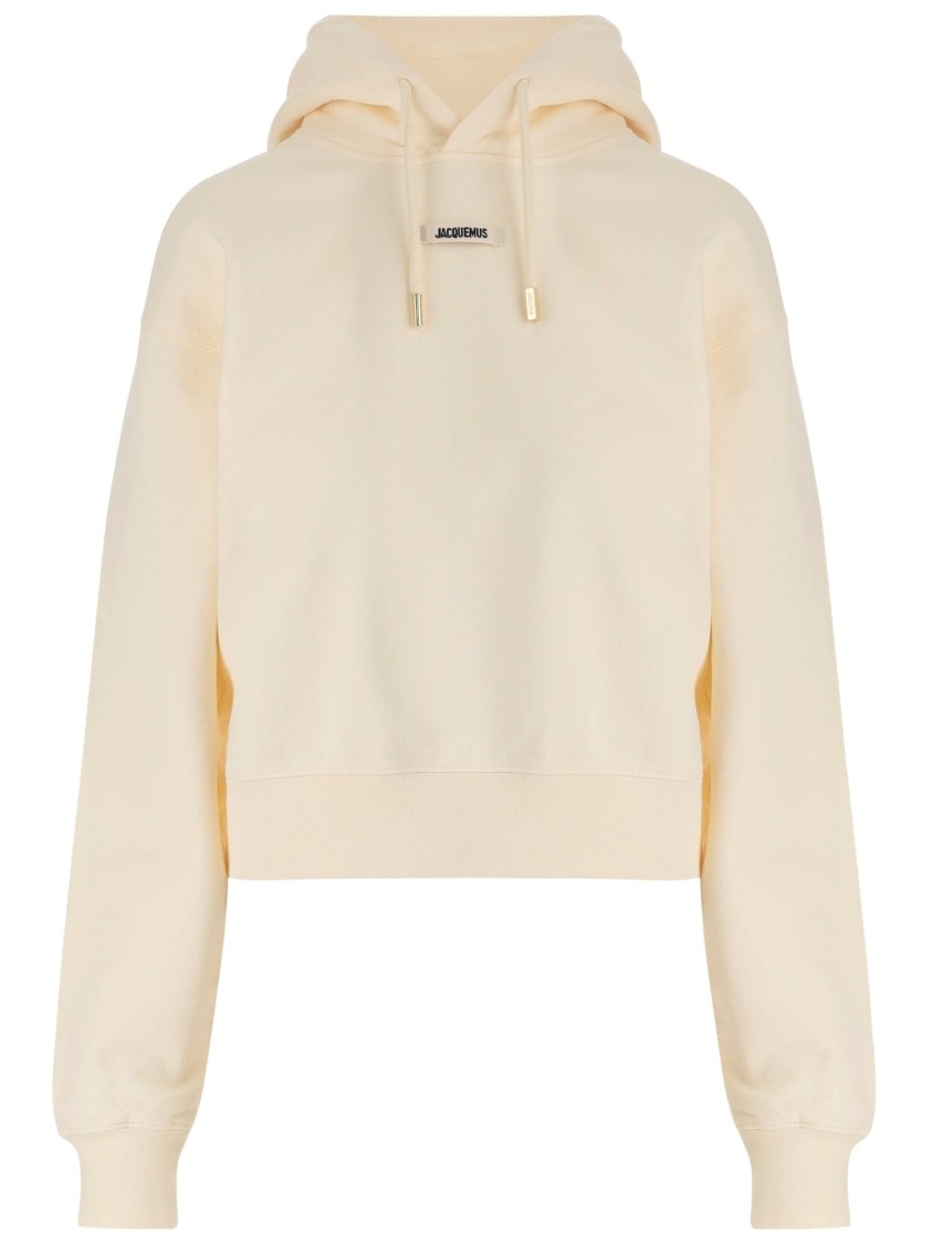Shop Jacquemus Le Hoodie Grosgrain In Neutrals