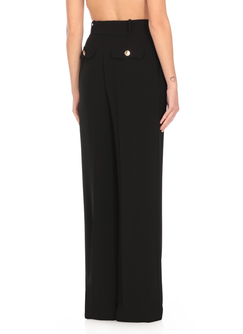 ELISABETTA FRANCHI ELISABETTA FRANCHI BLACK CREPE PANTS