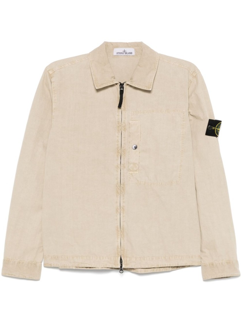 Stone Island Men's Detachable Badge Jacket In Neutrals