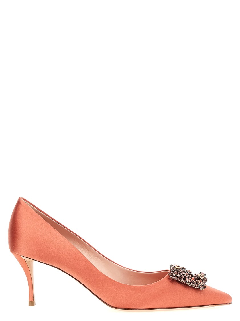 Roger Vivier Efflorescence Pumps Pink In Orange