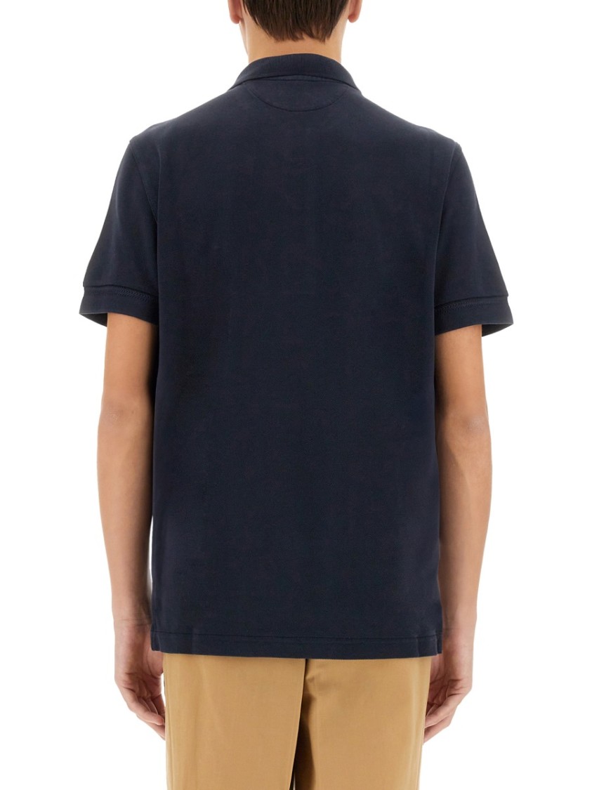 Tom Ford Polo Shirt With Button Placket And Collar In Blue