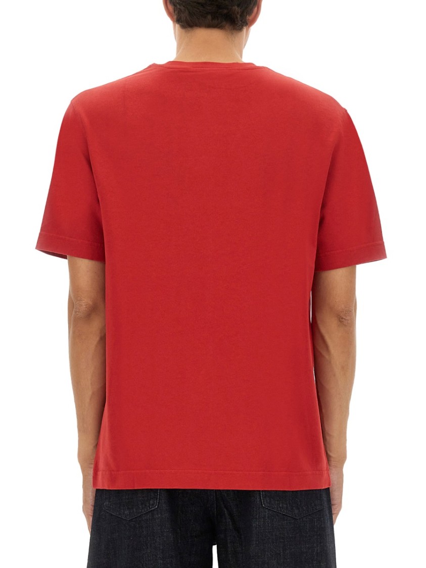 Jacquemus Round Neck Short Sleeve T-shirt In Red