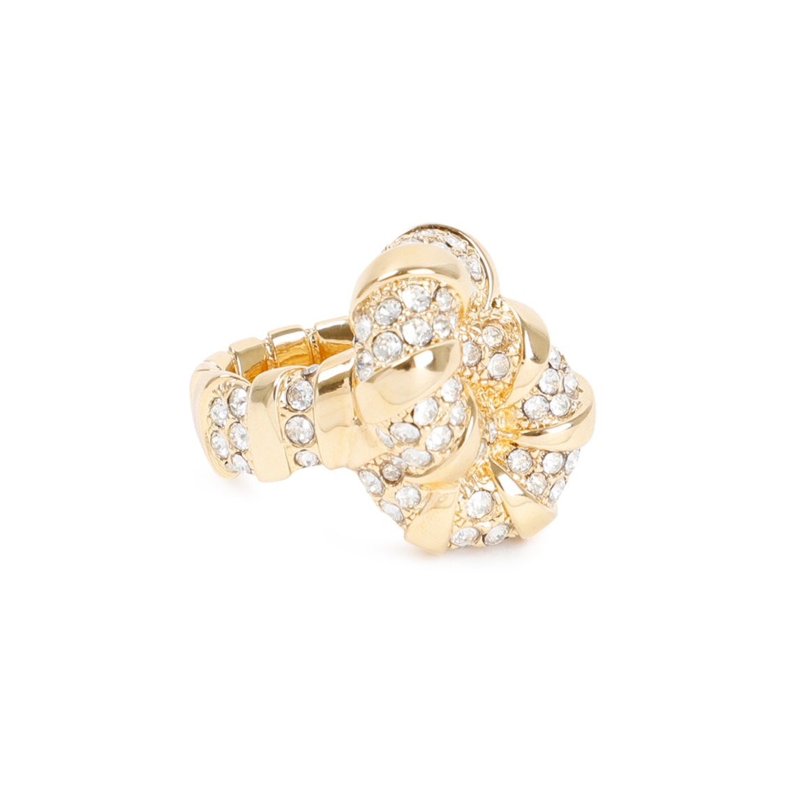 Lanven Brass Rhinestone Melodie Ring in Gold | THE LIST