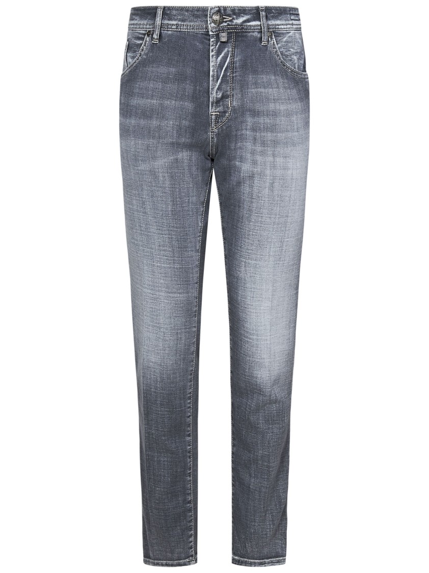 Jacob Cohen Scott Crop Slim Fit Jeans In Gray