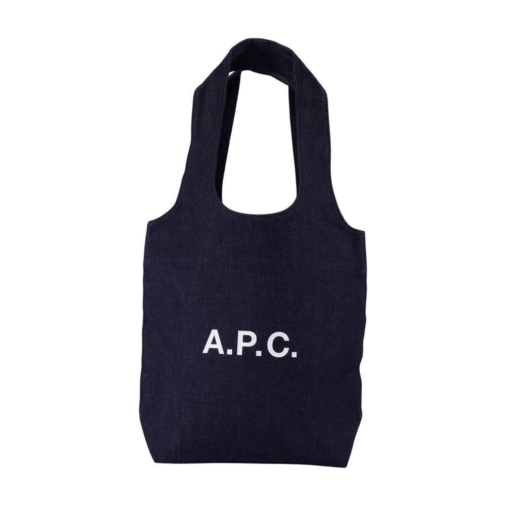 Apc A.p.c. Ninon Small Shopper Bag - Cotton - Blue In Black