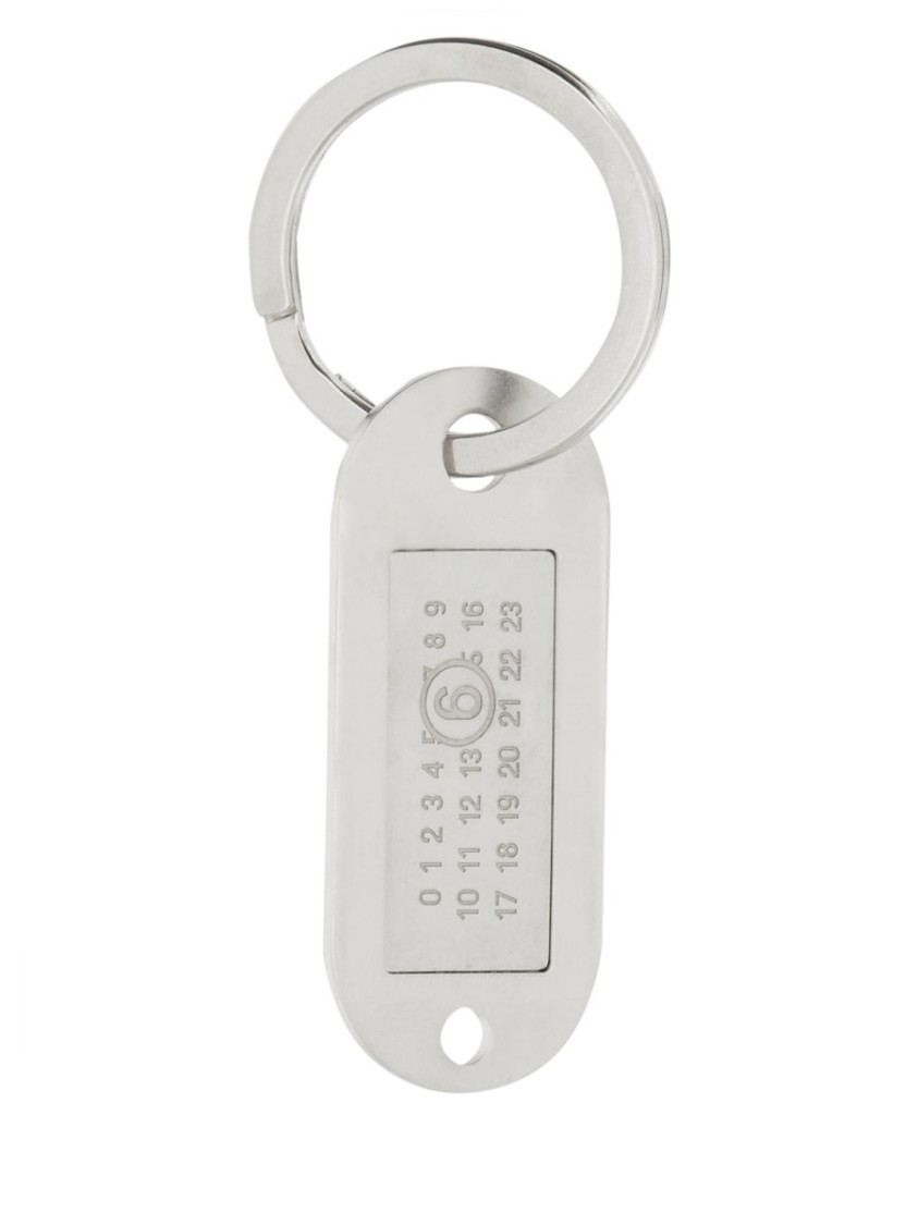 Mm6 Maison Margiela Keychain Numeric In Silver