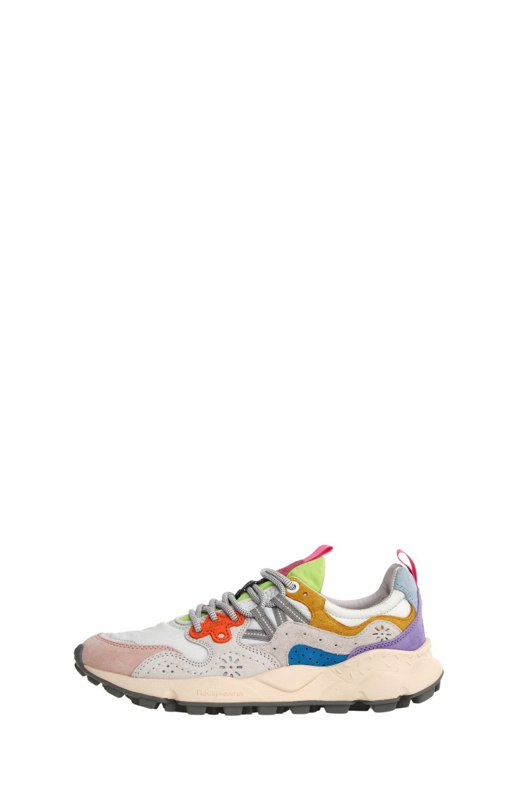 Flower Mountain Multicolored Suede And Technical Fabric Sneakers