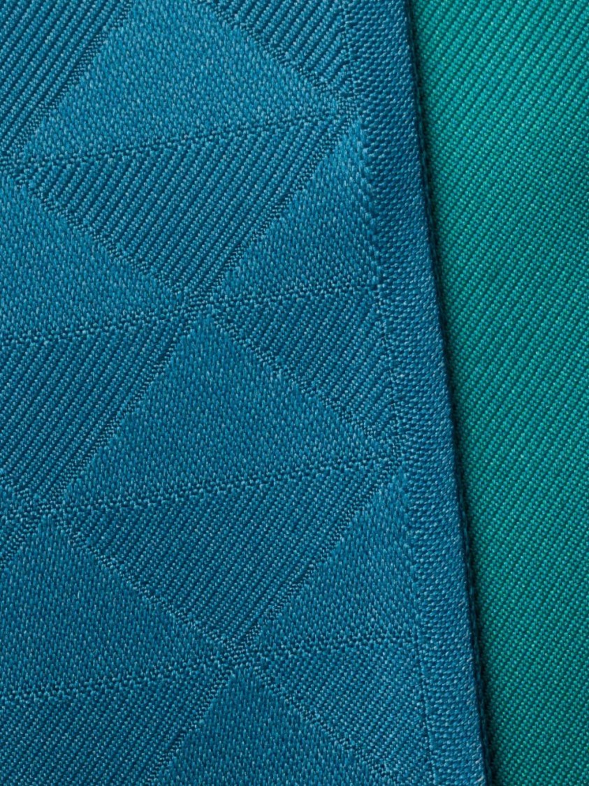 Prada Gradient Turquoise Scarf With Geometric Pattern In Blue