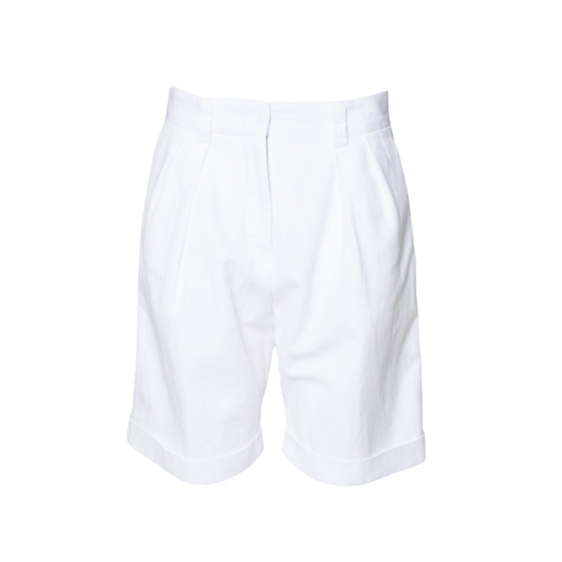 Aspesi White Cotton-linen Gabardine Bermuda Shorts
